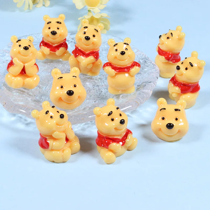 Imagem -03 - Disney-stitch Resina Cabochão Scrapbooking Pooh Morango Urso Vaca Jóias Faça Você Mesmo Artesanato Acessórios de Decoração Novo 100 Pcs