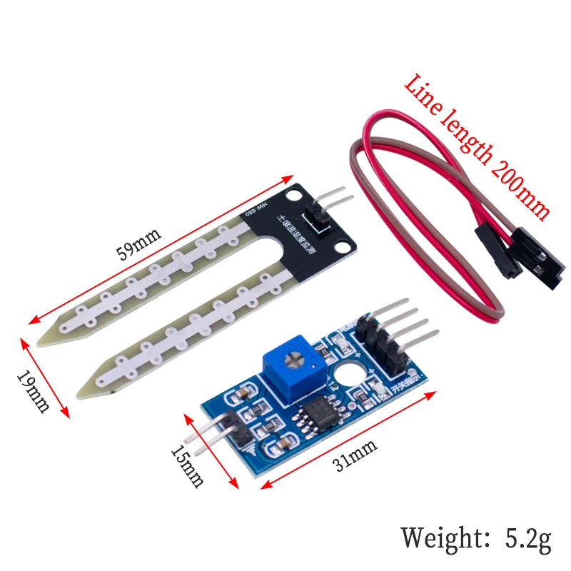 Picture 3: Smart Electronics Soil Moisture Hygrometer Detection Humidity Sensor Module For arduino Development Board DIY Robot Smart Car