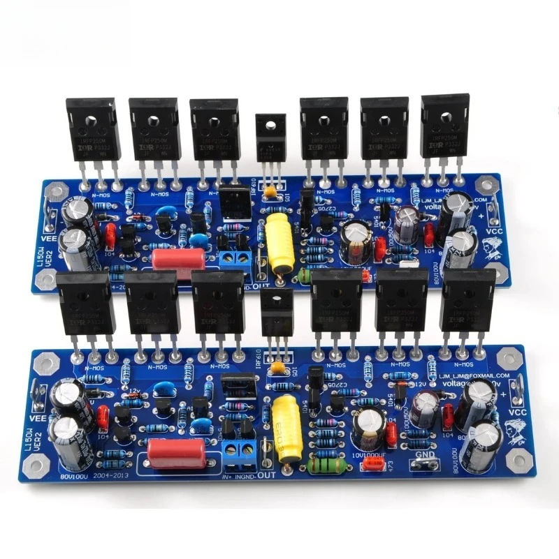LJM L150W Mono Class AB Amp Board IRFP250 ±45V 200W 8Ω ±60V 400W 4Ω Finished Amplifier