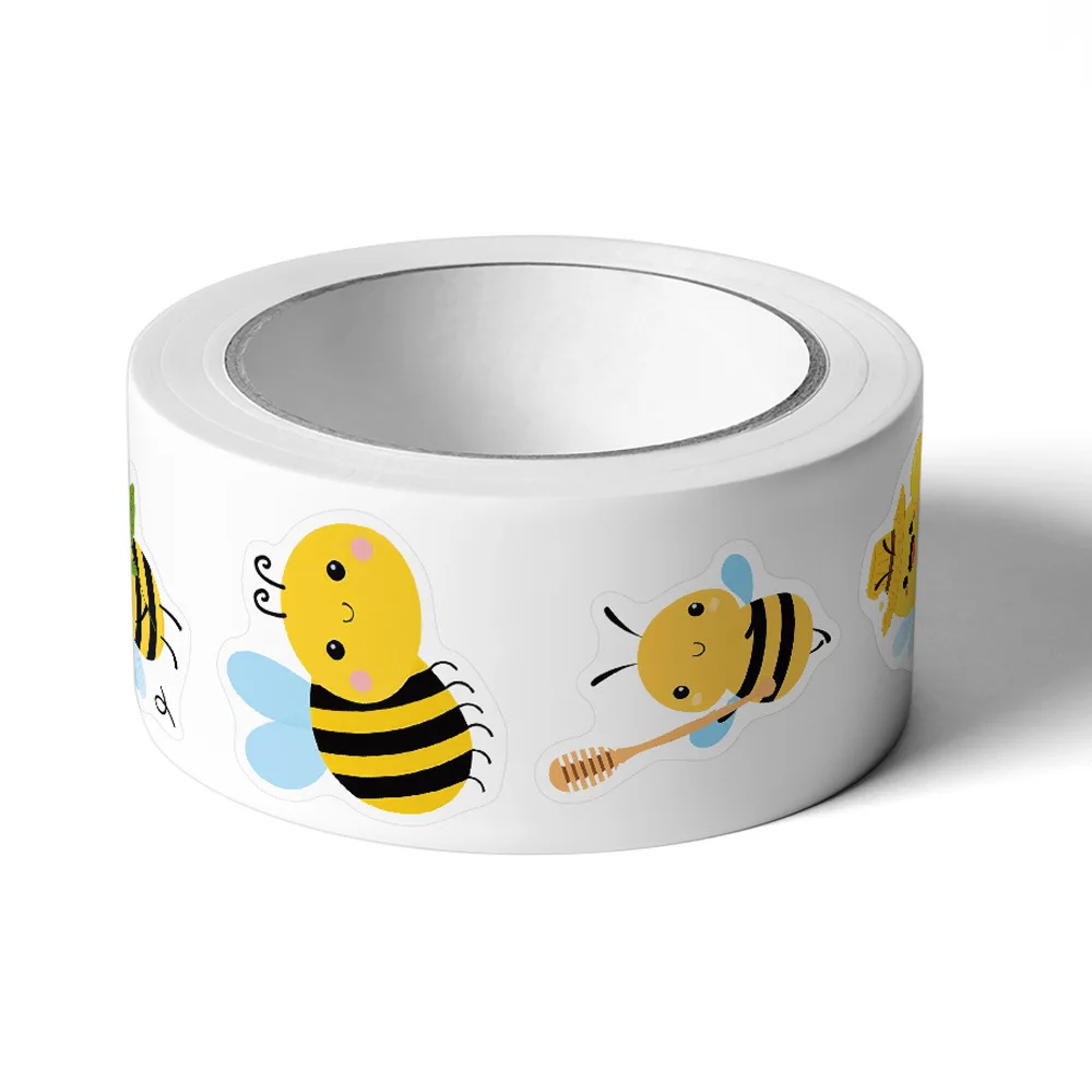 500Pcs/Roll Heterotypic Bees Stickers 2.5cm/1.0'' Game Art Labels Learning Rewards, Adorn Gifts for Books Watercup Phone PC Pads image 3