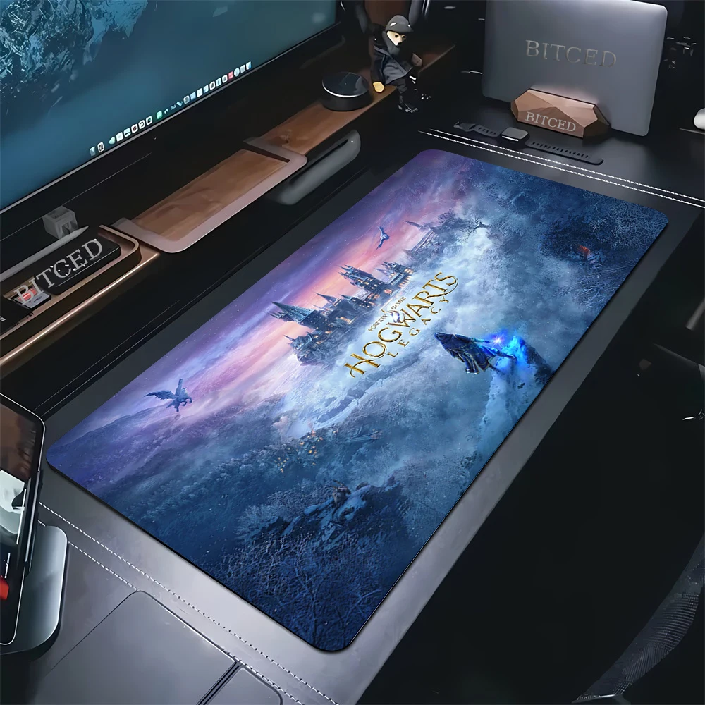 Mouse Pad H-Hogwarts Legacy Large Gaming Mousepad Gamer Rubber Computer Keyboard Pad Office Non-Slip Mouse Mat Laptop Desk Mat