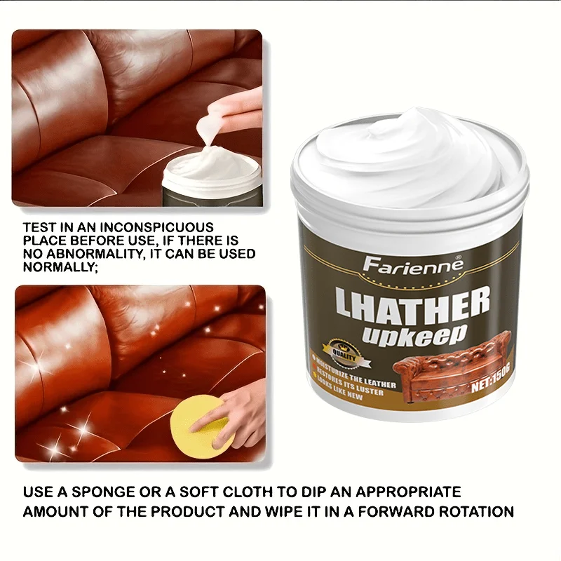 كريم تكييف جلدي من LHATHER UPKEEP - ترميم سريع اللمعان لمقاعد السيارة والحقائب الجلدية والأرائك |   مثالية للسيارات