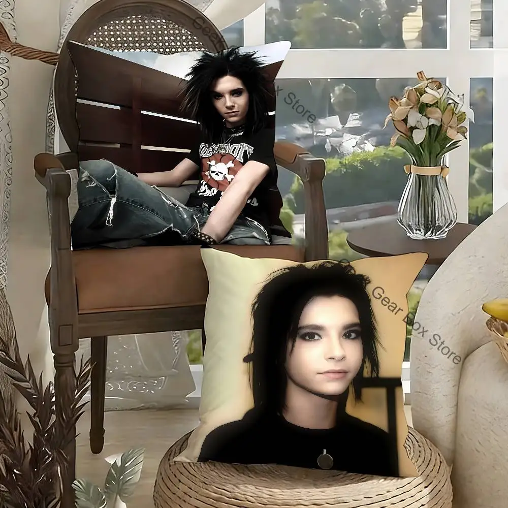 

Singer B-Bill K-Kaulitz Pillow Case Plush Pillow Cases Home Decoration Pillow Cover for Sofa Bed Chair Living Room