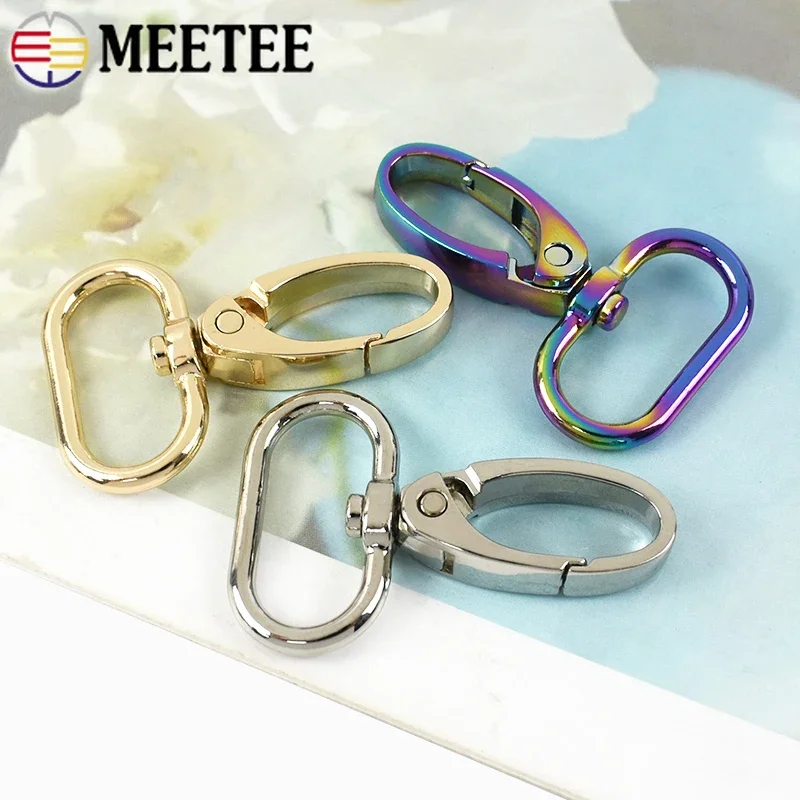 10-50Pcs 25mm Meetee Metal Carabiner Buckle for Straps Swivel Lobster Clasp Keychain Snap Hook Handbag Clothes Clip Accessories