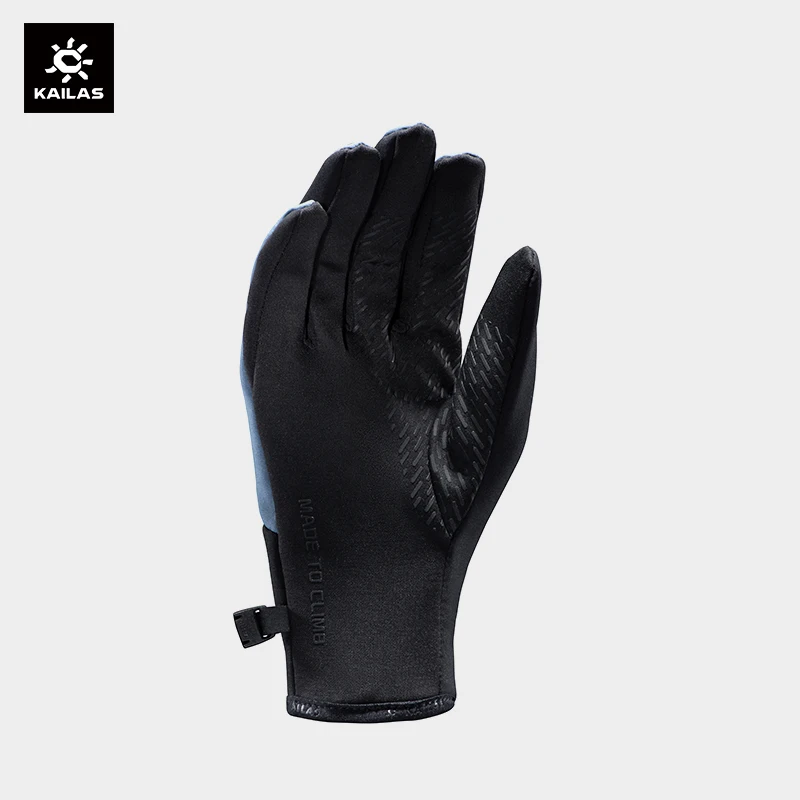 KAILAS Fleece-Lined Windproof Gloves for Men Warm Anti-Slip Touchscreen Outdoor Trail Running Autumn Winter Gloves KM2264102