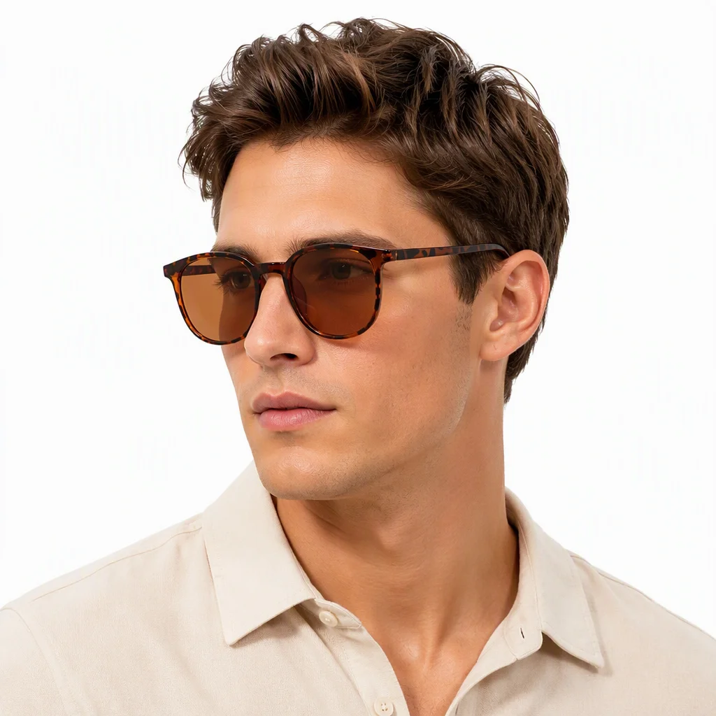 Luxury TR90 Square Anti Blue Light Sunglasses Men Women Lightweight UV400 Shades Trendy Retro Daily Phone Computer Glasses view 2