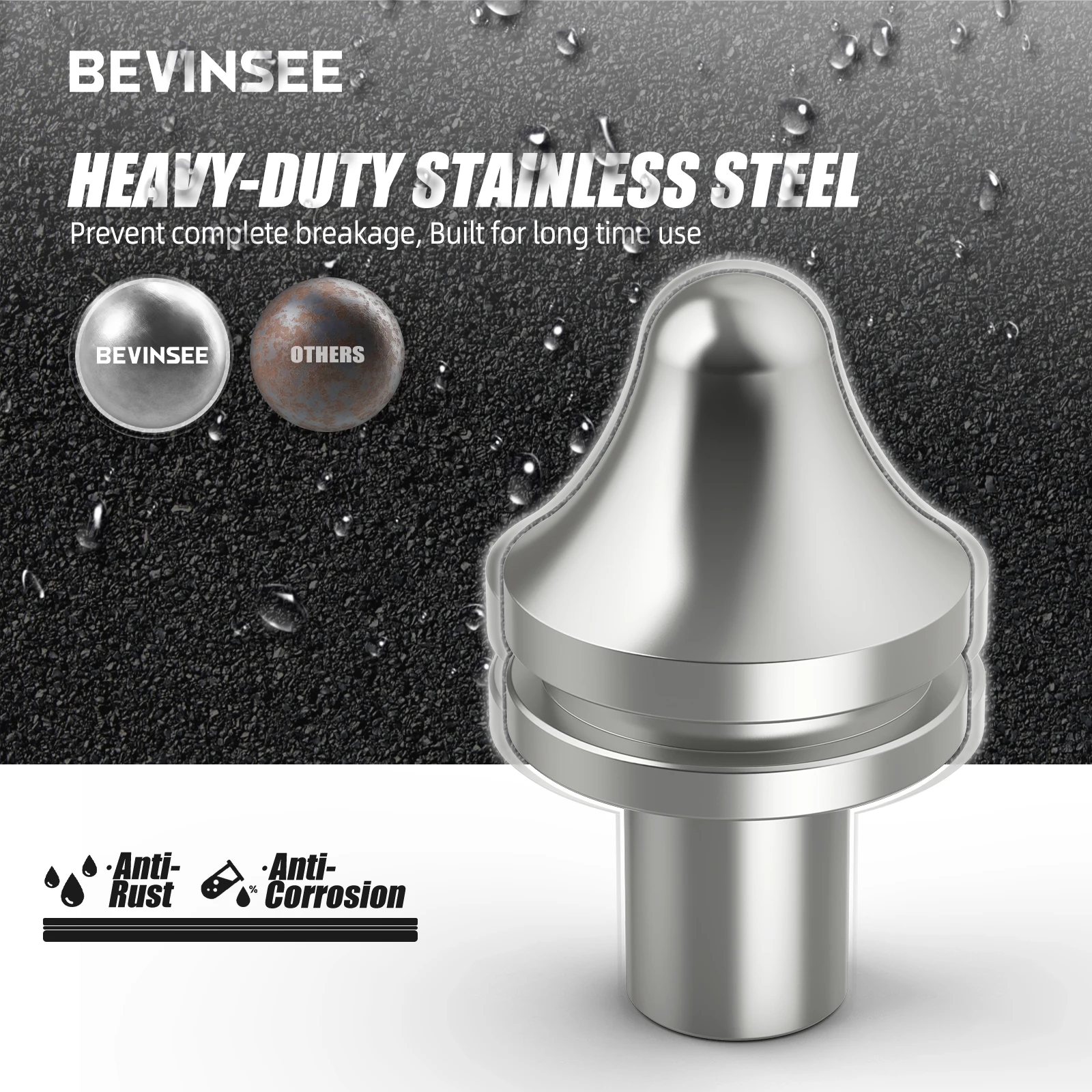 (EU-Lager) Edelstahl-Kupplungs-Drehzapfen für BMW F10 E46 E60 E92 E90 E36 E39 F30 E82 E64 F12 F22 F32 Z3 Z4, Ersatz für 21511223328 – Detail 3