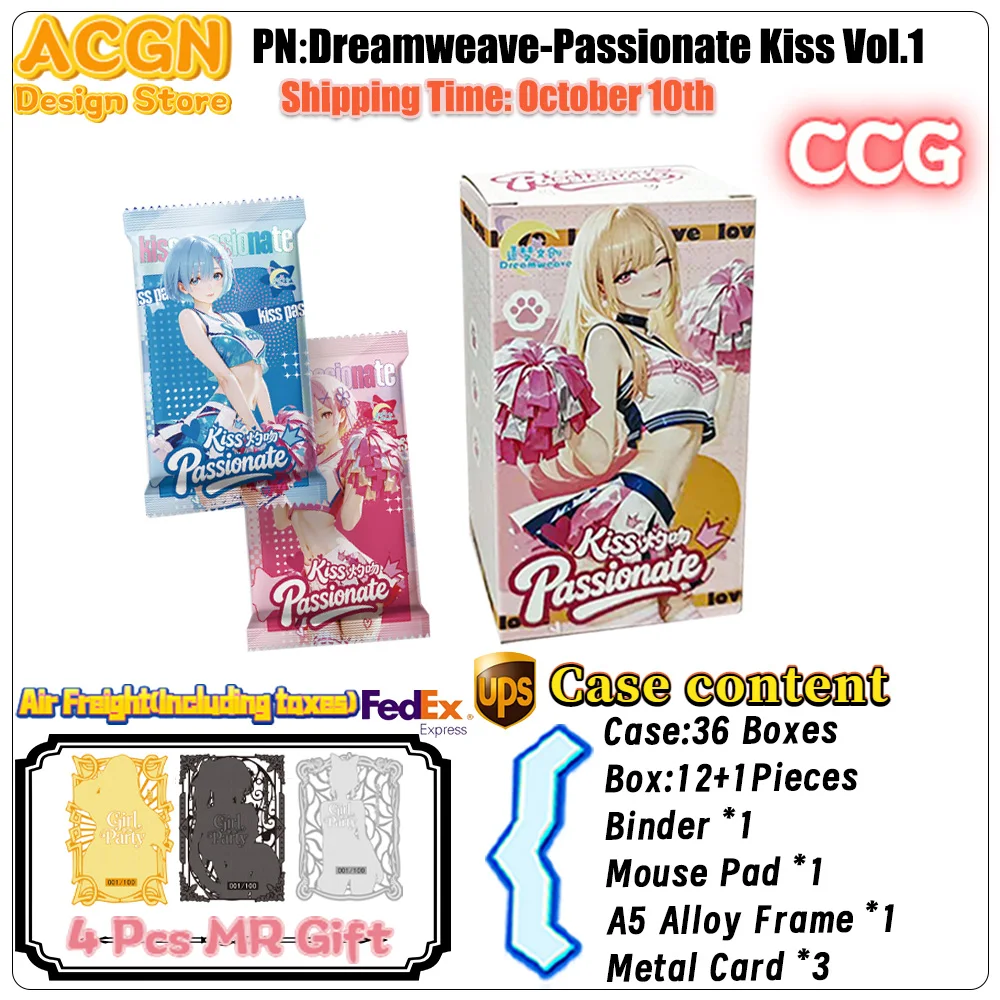 New 2026 Wholesale Dreamweave Culture-Passionate Kiss Vol.1 Waifu Goddess Collection CCG Card Anime Games Beautiful Gift Toy
