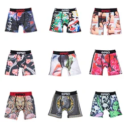 Sexy Fashion Print Men Underwear Boxer Cueca Male Panty Lingerie Men Underpants Panty Boxer Shorts Boxershorts S-XXL