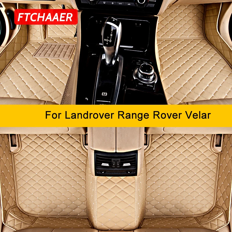 

FTCHAAER Custom Car Floor Mats For Landrover Range Rover Velar Auto Carpets Foot Coche Accessorie