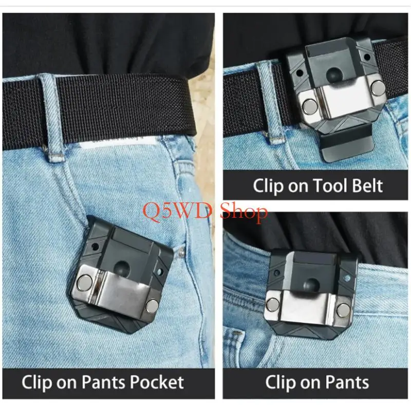 Q5WD Sturdy Nylon And Metal Tool Holders For Tape Measures Easy To Attach Without Tool For Builders And Handymen