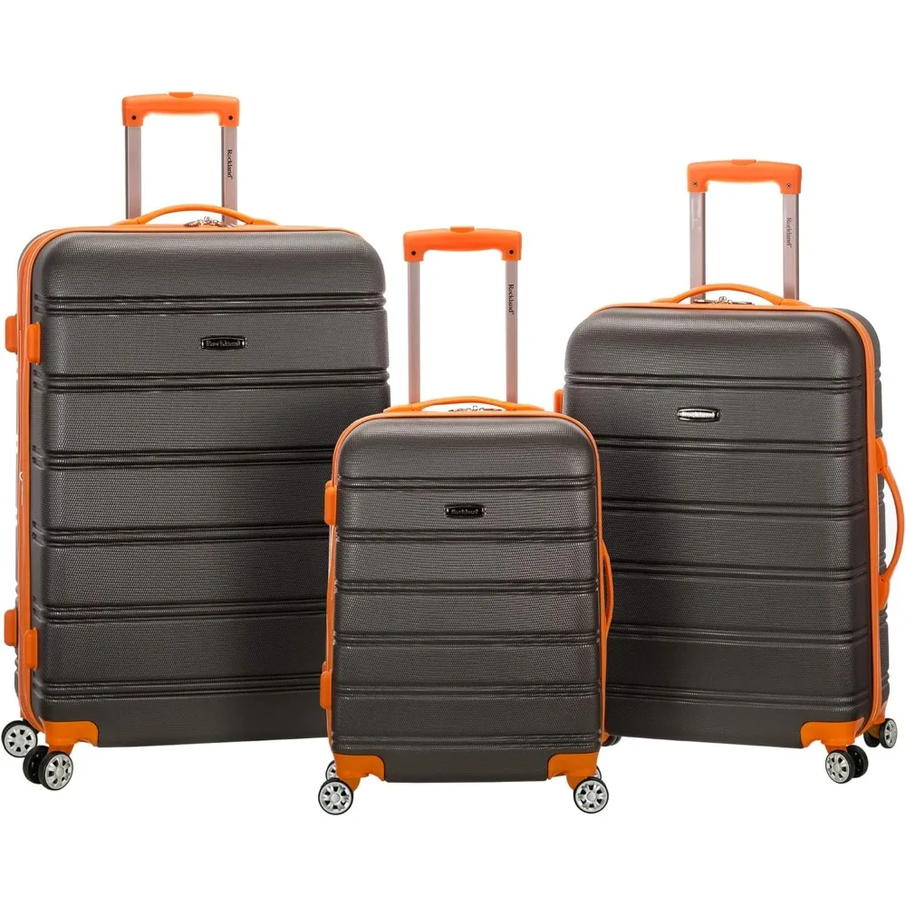 

Rockland Melbourne Hardside Expandable Spinner Wheel Luggage, Charcoal, 3 Piece (20"/24"/28")