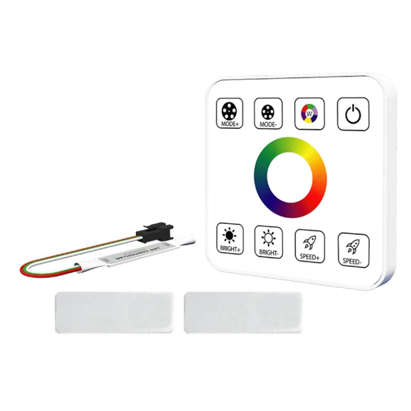 

AT51-LED Strip Light Controller With 8 Key Touch Panel RF Wireless Controller Reflux Pixel Control For Horse Race Tape Lamps