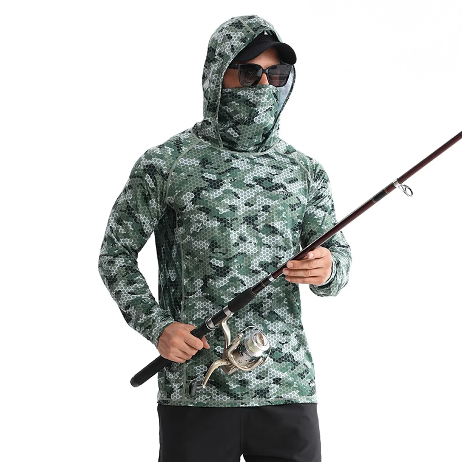 6-in-1 Professional UPF50+ Fishing Clothing Light Thin Breathable Hooded Rash Guard Quick Dry Fishing Shirts Featured Workhorse