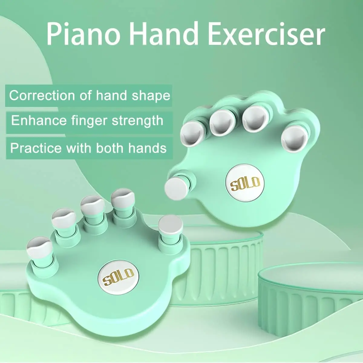 Piano Finger Trainers ABS Hand Correction Piano Hand Practice Tool for Finger Posture Training Finger Strength Power Practice