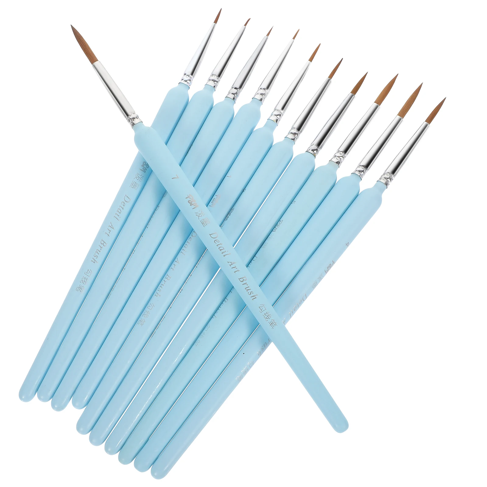 

11 Pcs Art Hook Pen Set Watercolor Detail Brush Oil Paintbrush Professional Fine Painting Brushes Thin for Very