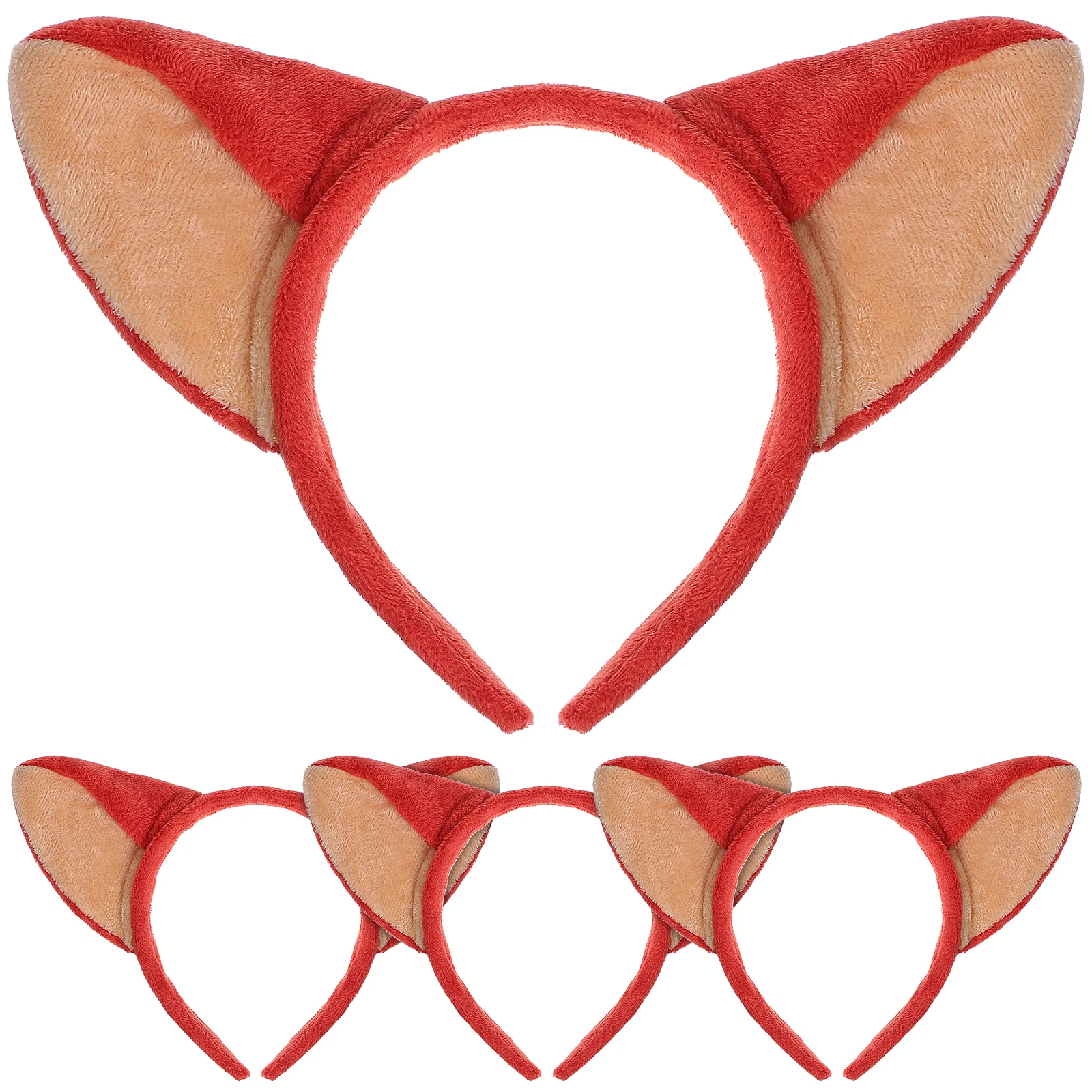 

4pcs Fox Headband Cartoon Halloween Party Hair Halloween Hair Hoop Hoop Women Kids Lightweight Comfortable Accessories