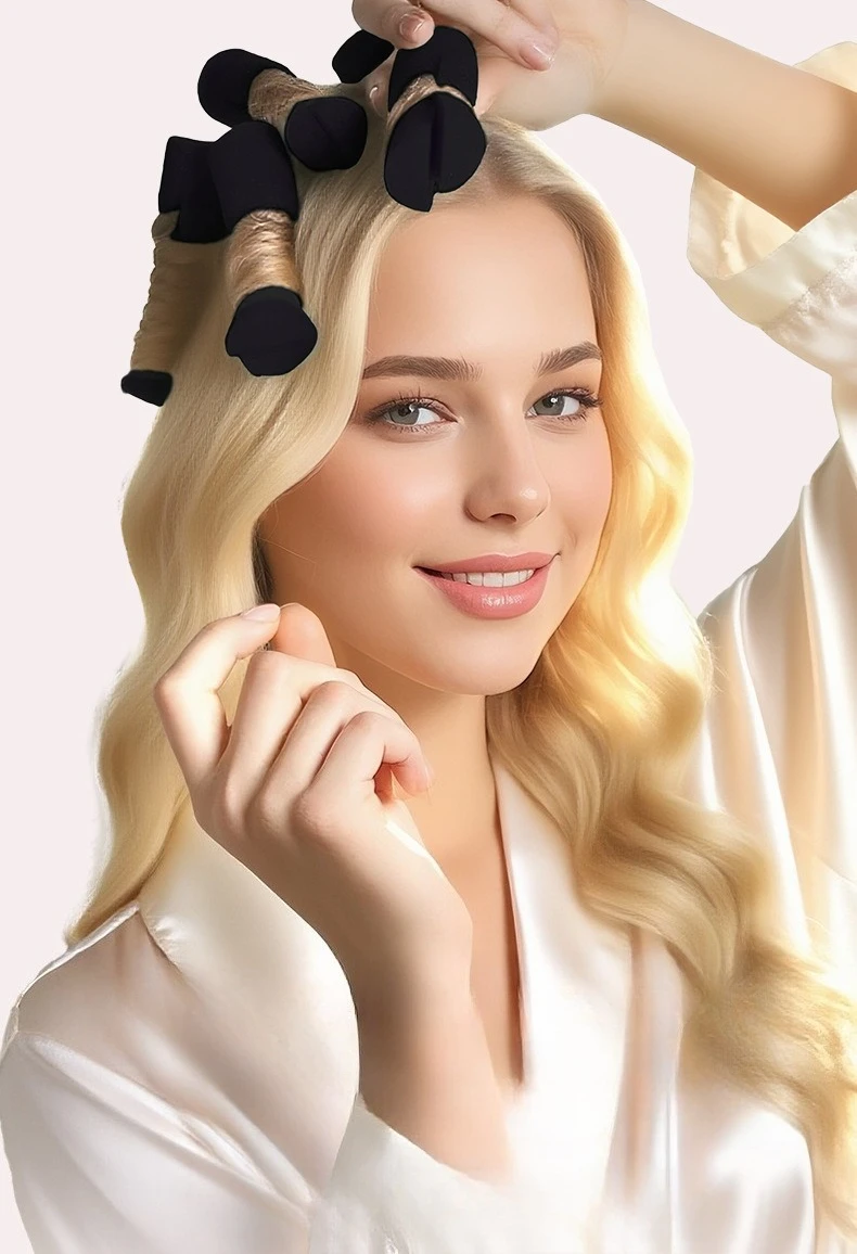 21 قطعة/المجموعة الإسفنج النوم بكرو الشعر مع غطاء المتاح شبكة مطاطية Hairnet المحمولة رباط شعر الأسطوانة اكسسوارات التجميل مجموعة