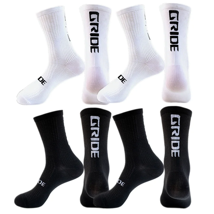 4 pares de calcetines de ciclismo para hombre y mujer, calcetines deportivos de secado rápido, elegantes para monopatín, prácticos para béisbol y senderismo