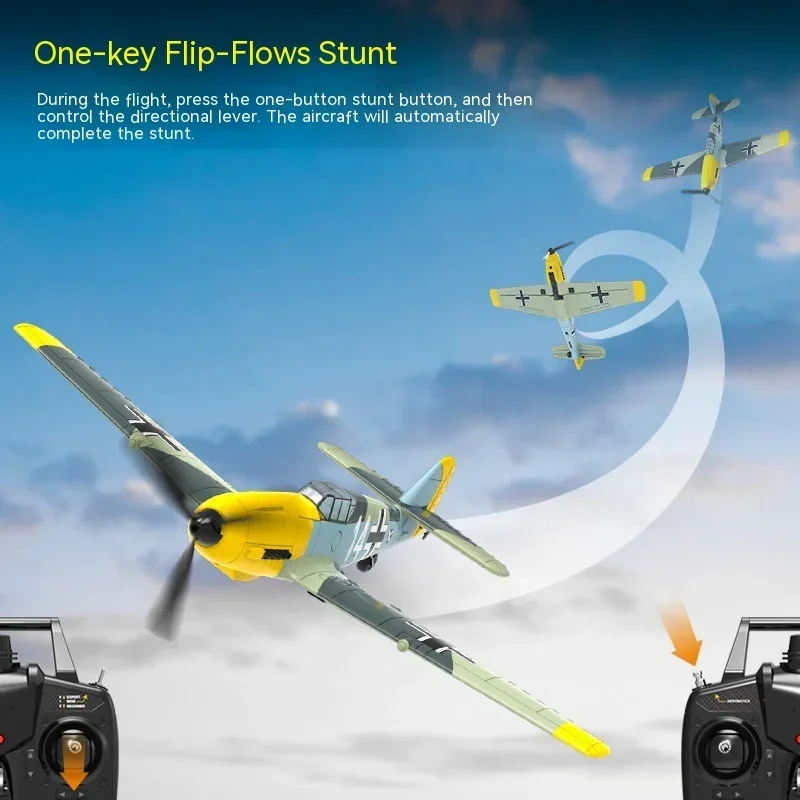 Remote Control Aircraft Bf109 Fighter Fixed Wing Stunt Flight Epp Foam Aircraft Model Remote Control Electric Toy Boy Girl Gift