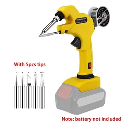 for Dewalt 18V 20V Li-ion Battery Cordless Soldering Iron Gun Automatic Feed Hand-held Quick Preheat Soldering Welding Gun