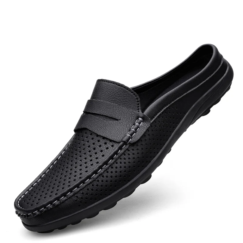 Daily casual men's leather shoes driving shoes new four-season general Doudou men's shoes outdoor lazy one-pedal men