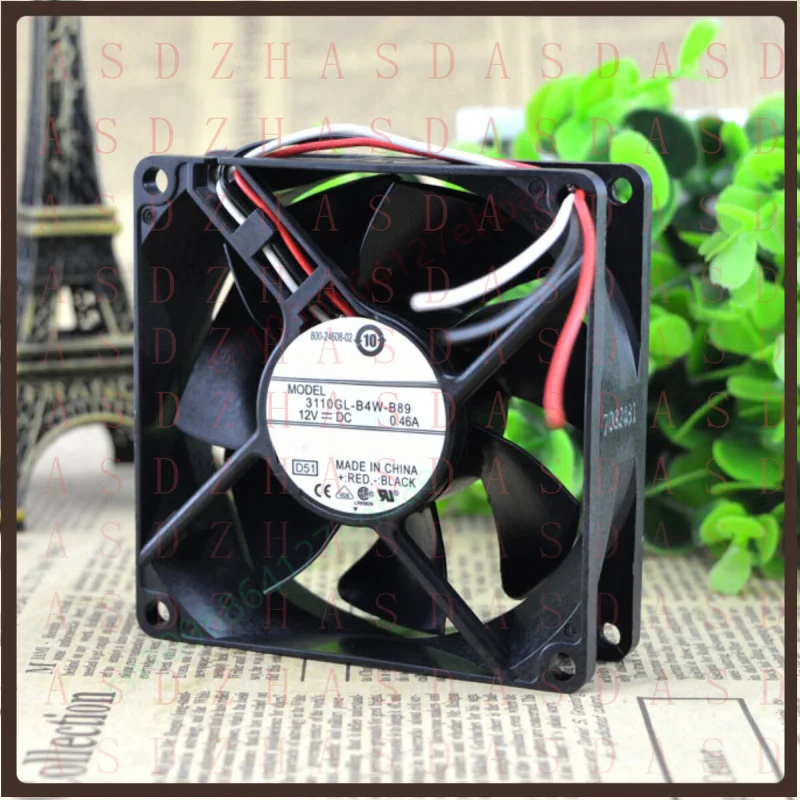Z for  NMB 3110GL-B4W-B89 12V 0.46A 8025 8CM Chassis Cooling Industrial Fan Mute