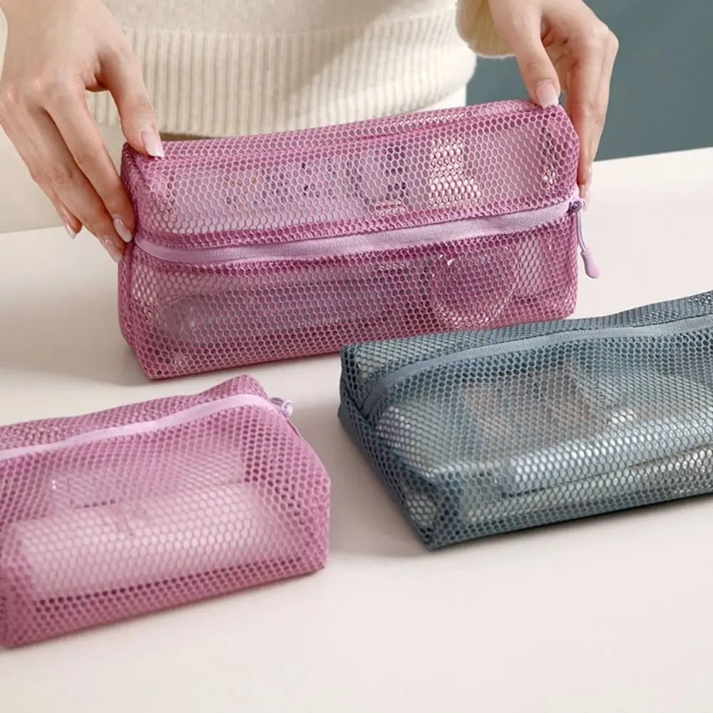 

Fashion Zipper Mesh Makeup Bag Transparent Lipstick Bag Mesh Cosmetic Bag Lightweight Organizer Case Storage Toiletry Bag Travel