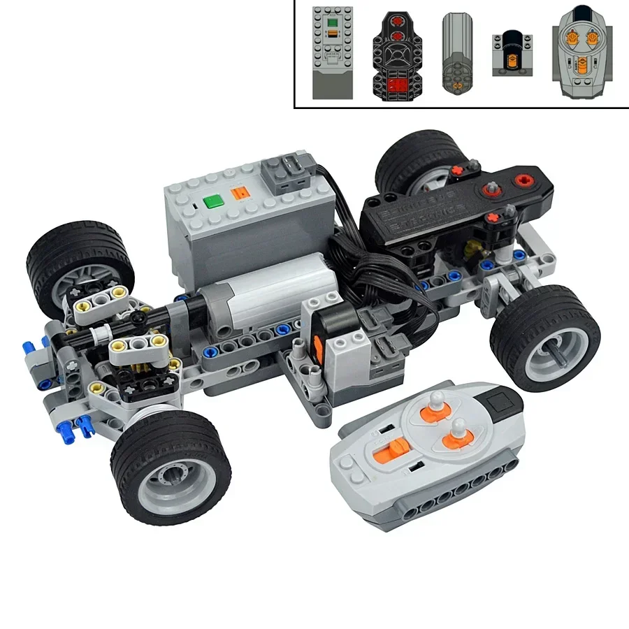 Piezas técnicas MOC, servomotor de tren multiherramienta PF 8293 8883, modelo de funciones de potencia, Motor Compatible con bloques de construcción Leduo