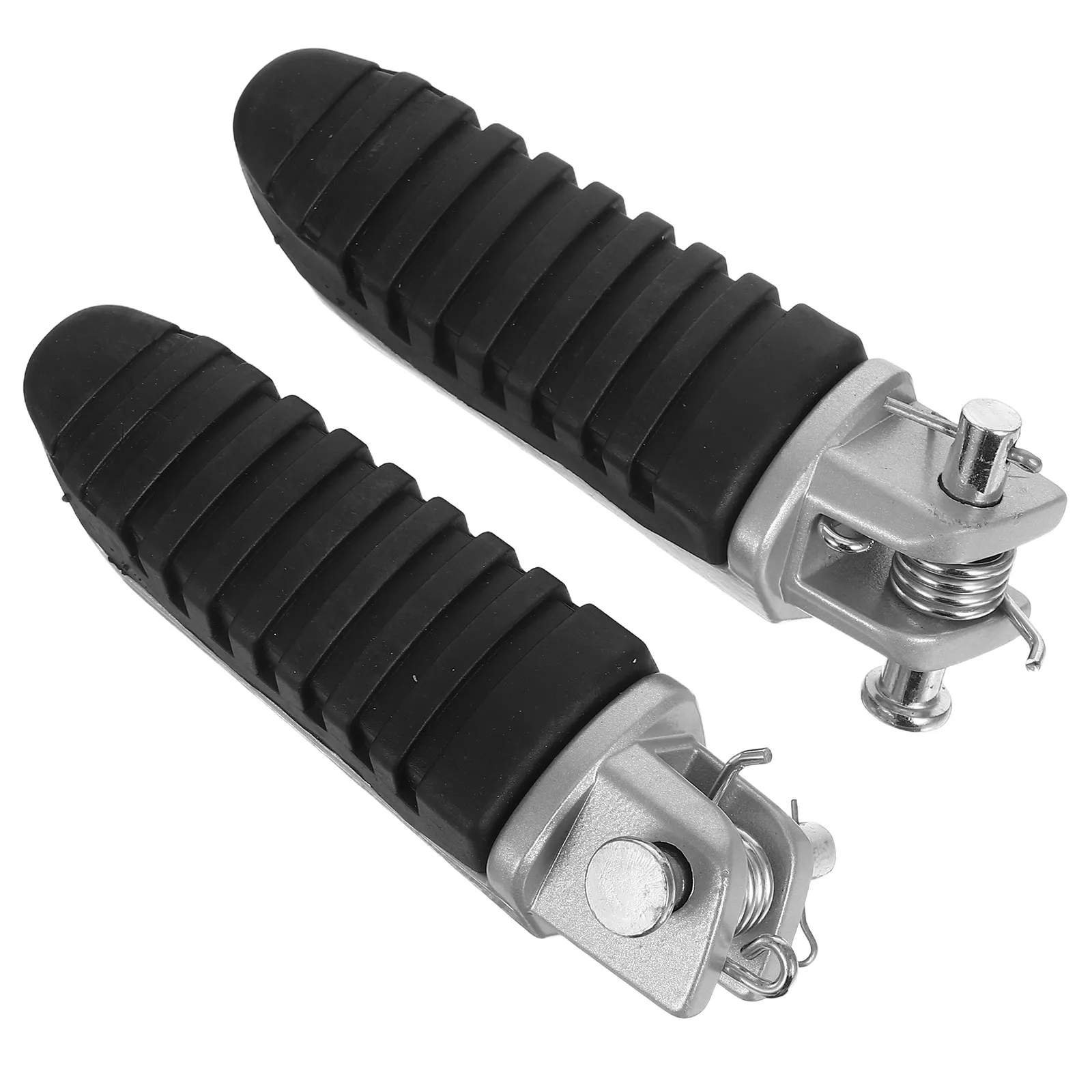 1Pair Aluminum Rubber Electric Motorcycle Footrest Pedal Universal Fit Front Rear Passenger Foot Pegs for Scooter Dirt Bike