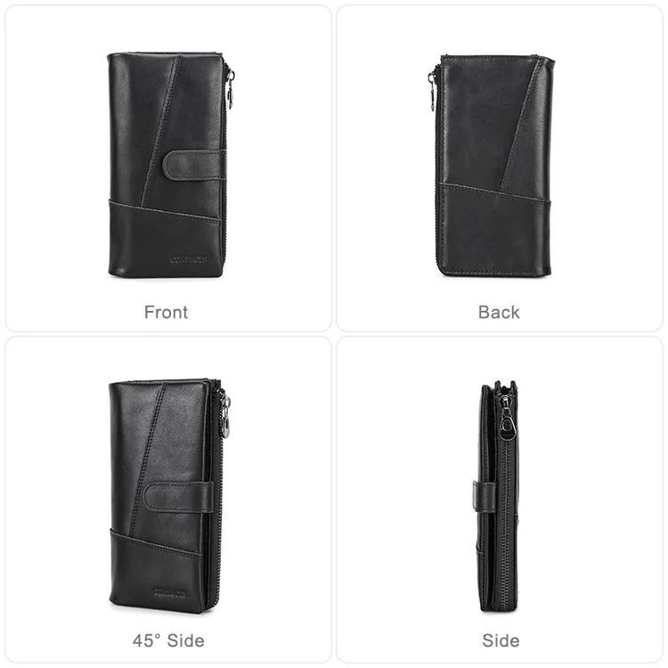 ماجيك حكاية جلدية فاخرة الرجال محافظ عالية الجودة طويلة مخلب المحفظة حامل بطاقة محفظة للعملة جيوب الهاتف المال كليب حقيبة رجالي #4