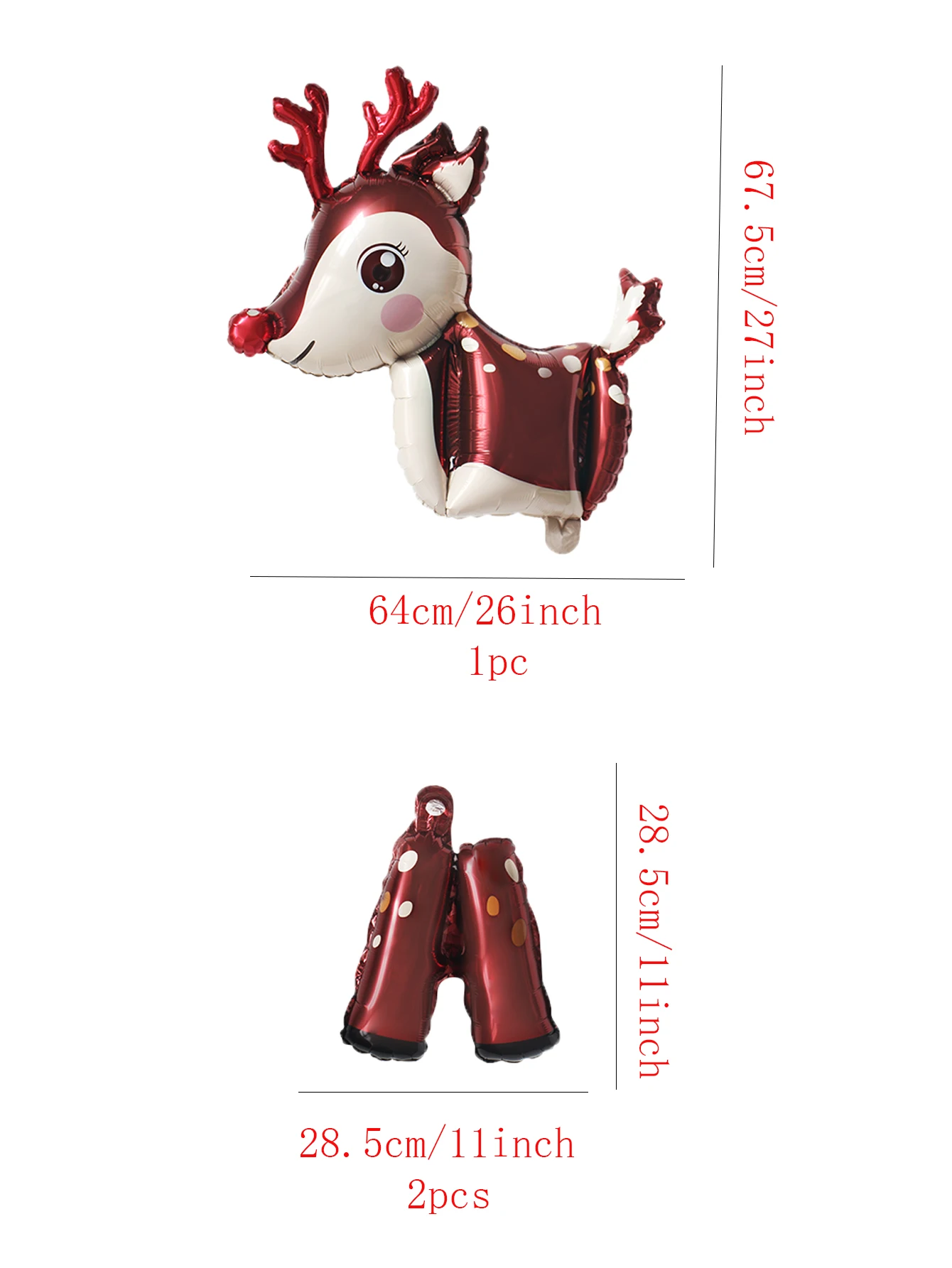 1set 3D Christmas Deer Foil Balloons Elk Balloon Christmas Balloons Christmas Decorations Navidad 2026