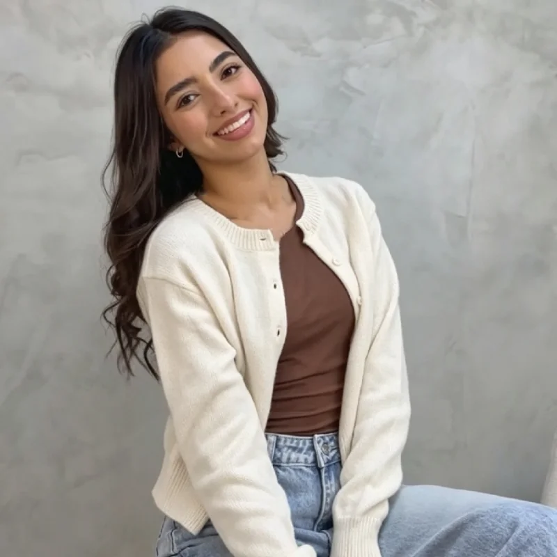 #22 Trending Womens Cropped Knit Sweaters Right Now