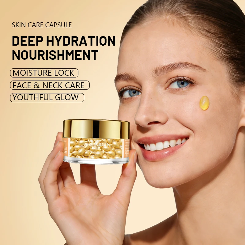 Vitamin E Serum Capsules 30pcs/60pcs Box, Deep Moisturizing Essence for Face & Neck, Nourishes Skin and Improves Dullness view 3