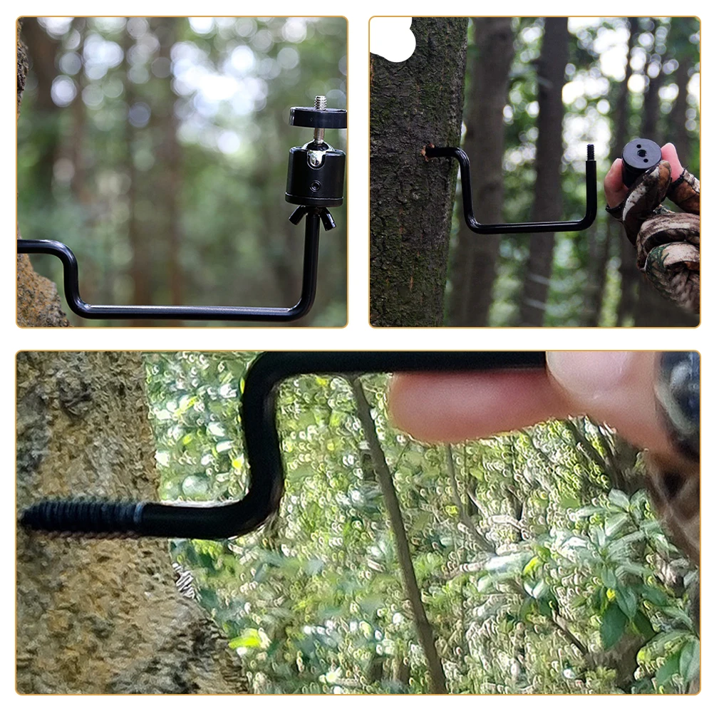 

360 Degree Rotating Bracket Heavy Duty Hanger Hook Adjustable Angle Outdoor Mounting Support Garden Trail Hanging Rack Studio