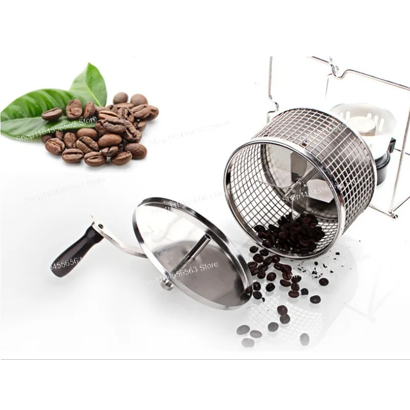 New DIY Manual Household Hand Roaster Coffee Roaster Small Stainless Steel Roller Roaster