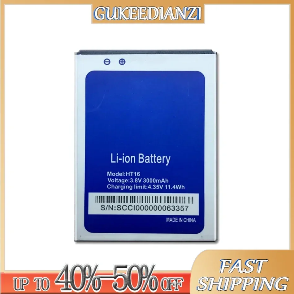 High Quality 3000mAh HT16 Battery For Homtom HT16 HT16 Pro Mobile Phone Replacement   Tracking Number