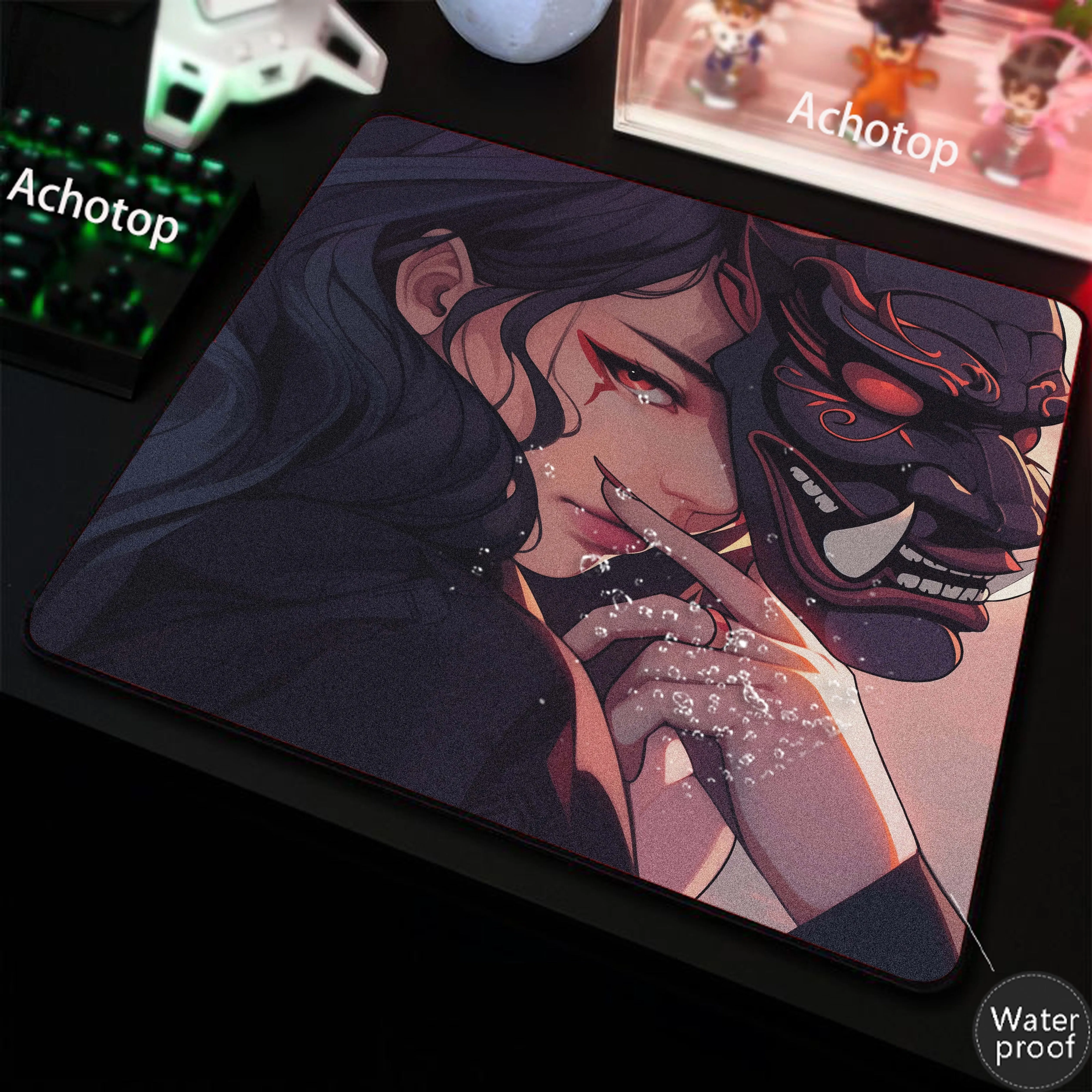 

Mask Girl 100% Waterproof Mouse Pad Gaming Laptop Game Mouse Mat Mousepad Коврик Для Мыши Desk Mat Speed Keyboard Pads 400x450mm