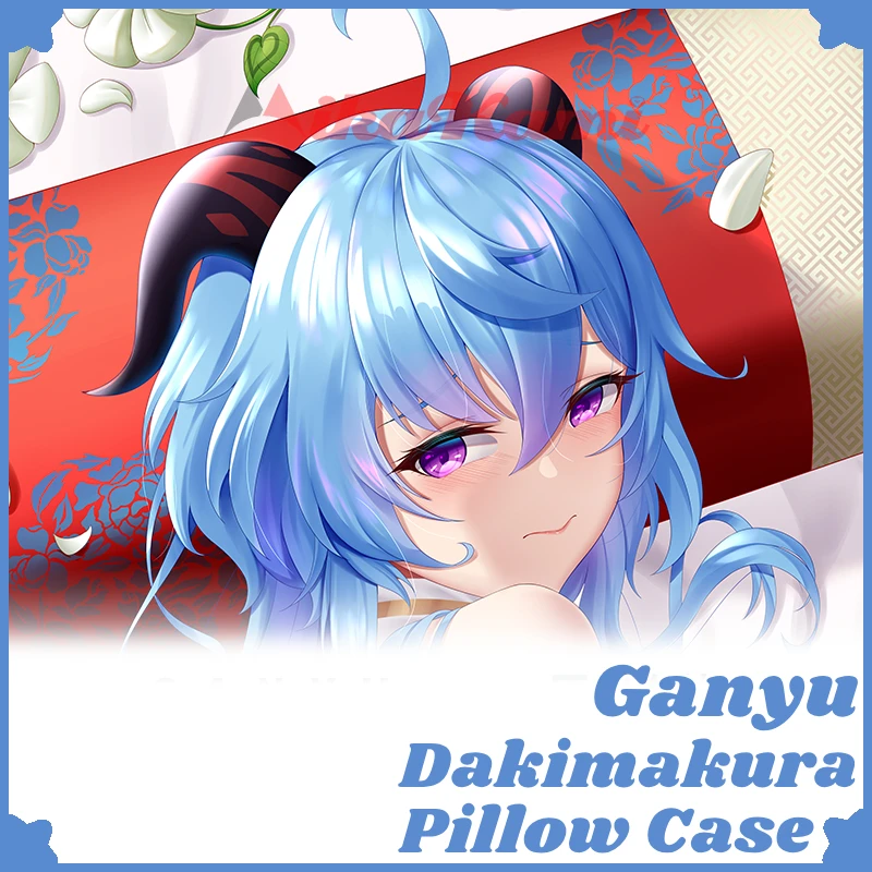 Ganyu Dakimakura Genshin Impact Game Sexy Pillow Case Hugging Cushion Cover Fullbody Pillowcase Home Bedding Decor Otaku Gift