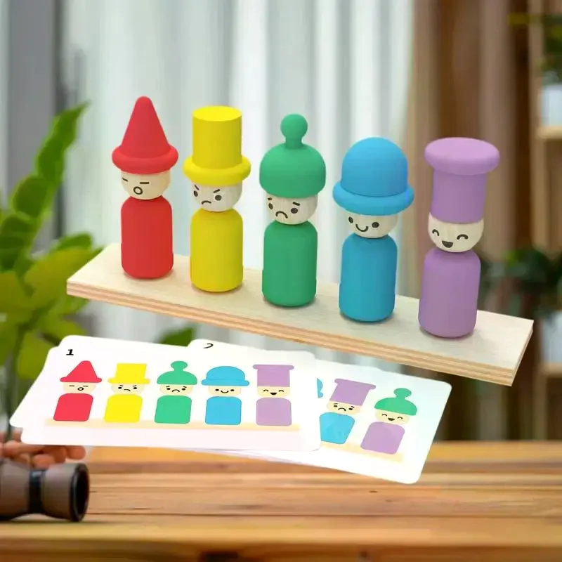 Engagierendes Montessori-Spielzeug: Kompakte Figuren, Farbbewusstsein, Stapelmusik