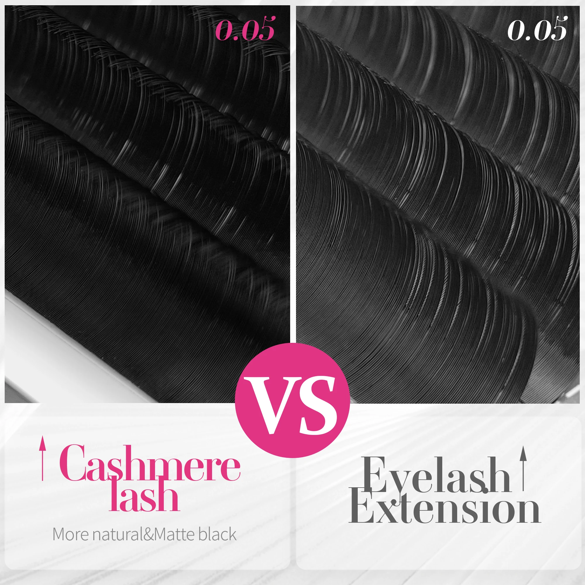 ABONNIE Cashmere Lashes C CC D Curl Individual Eyelash Extensions Matte Professional Soft and Natural Makeup Premium Eyelashes