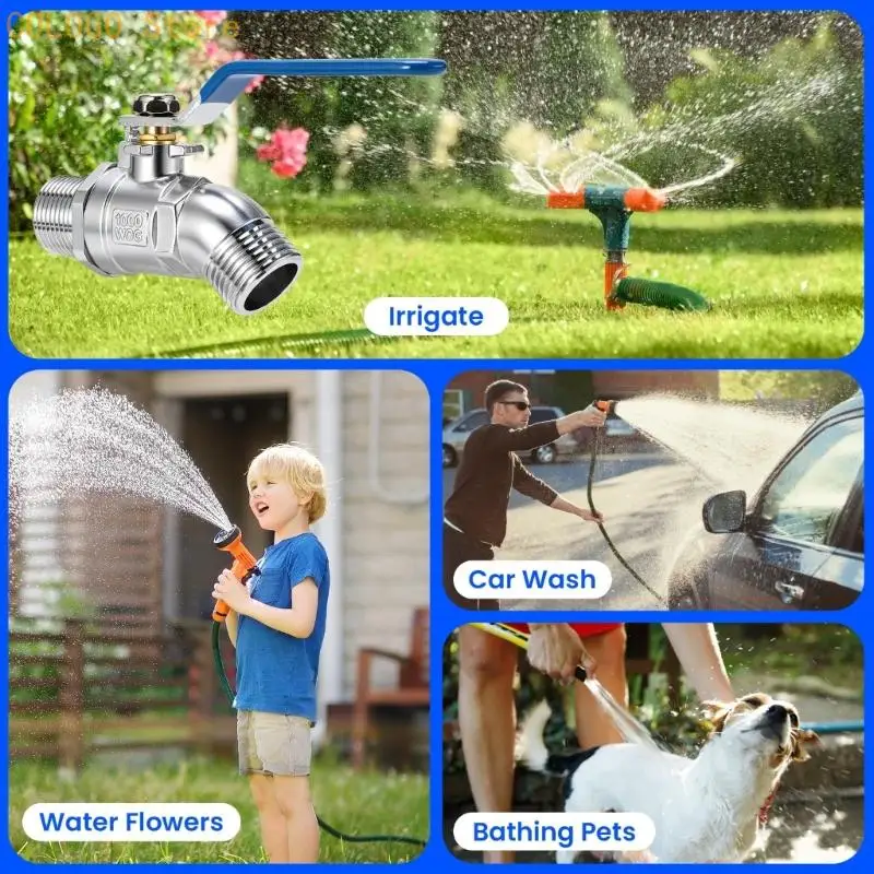 304 Body Hose Water Shut Off for Faucet and Irrigation Daily Use D0LD