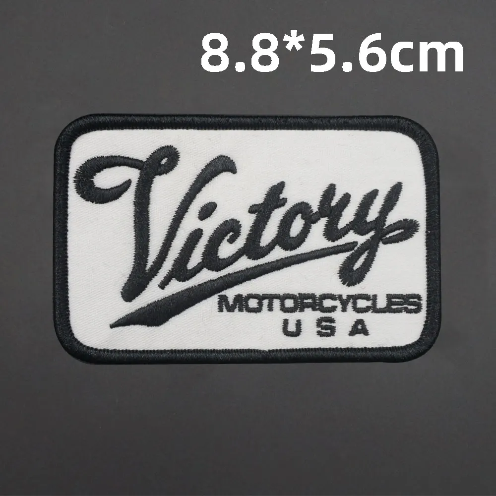 VICTORY MOTORCYCLES Embroidered Patches with Hook Backing