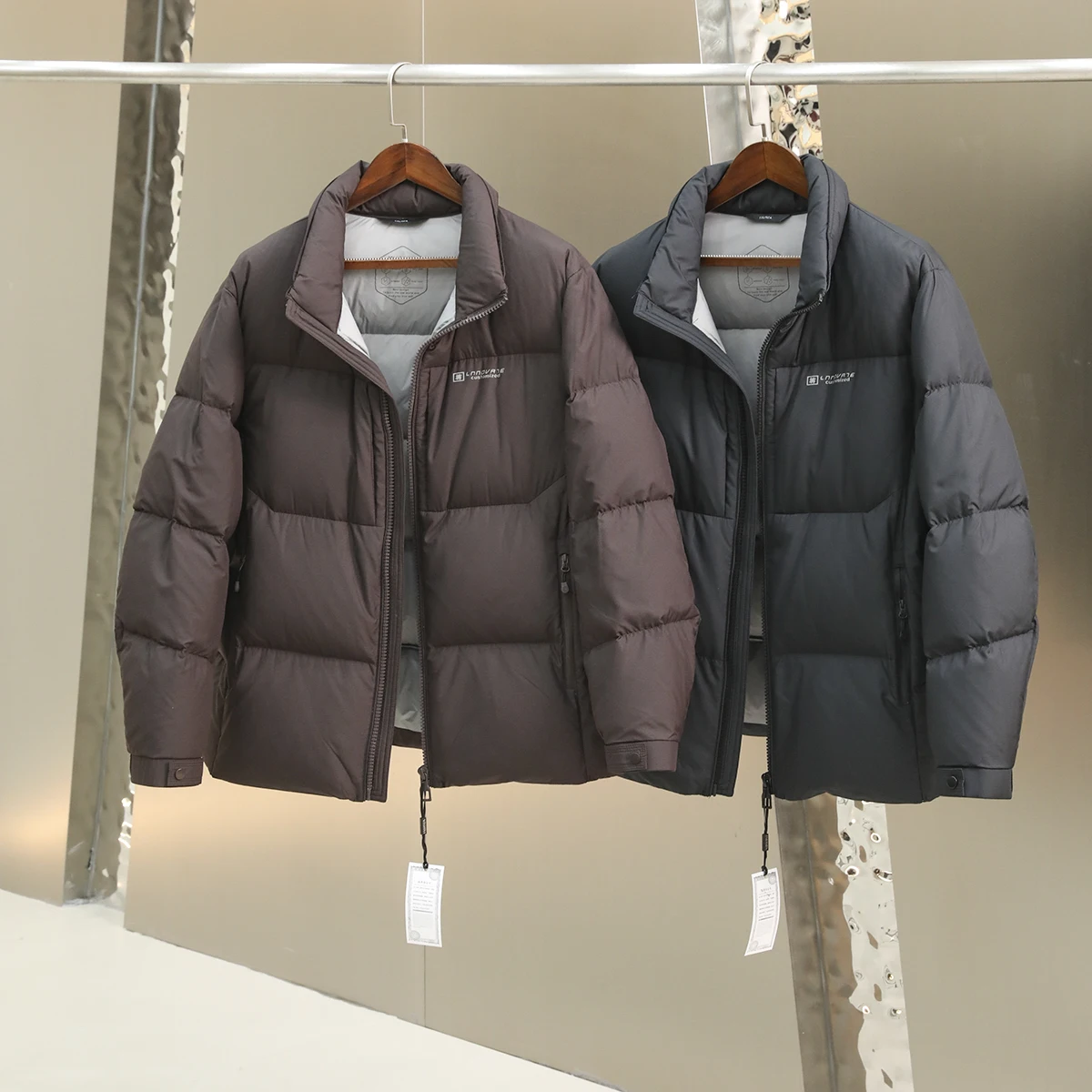 

Высококачественная мужская зимняя куртка с наполнителем из пуха 90 Du, ветрозащитная, водоотталкивающая, с воротником-стойкой, для активного отдыха, в городском стиле