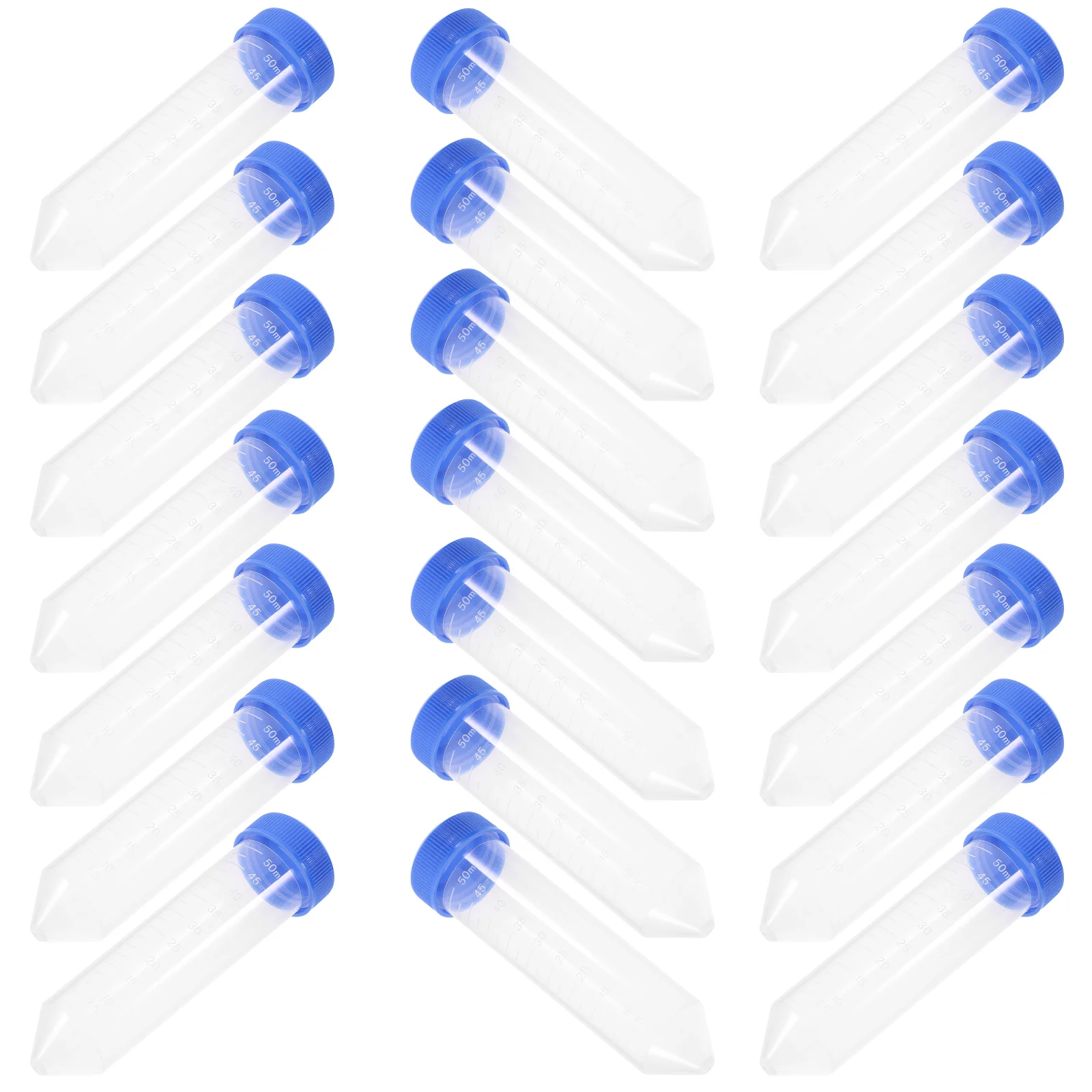 

25 PCS Tube Tubes Storage with Caps Sample Conical 50ml Laboratory Supplies Container Glass