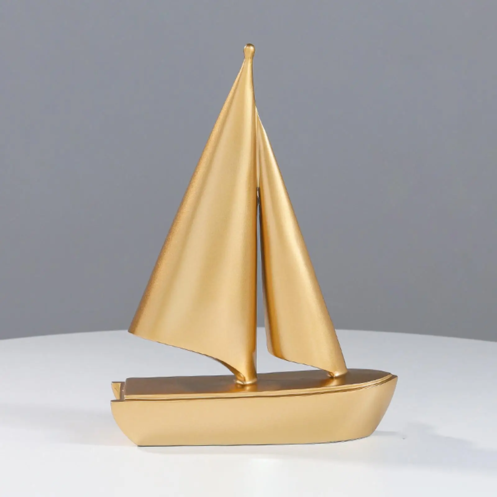 Modern Sailing Boat Figurine Collectable Sailboat Model Creative Sailing Ship Statue for Anniversary Cabinet Desk Decorations