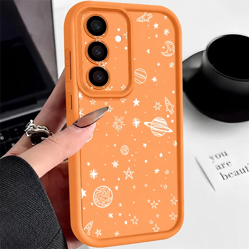 Planet Pattern Case For Samsung Galaxy A18 A57 A37 A27 A56 A16 A17 A55 A54 A26 A36 S26 s25 S24 S23 S22 Ultra S26 FE Phone Cover