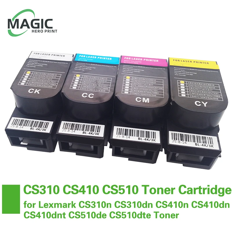 Cartucho de toner CS310 CS410 CS510 para impressora Lexmark CS310n CS310dn CS410n CS410dn CS410dnt CS510de CS510dte CX310 CX410 CX510