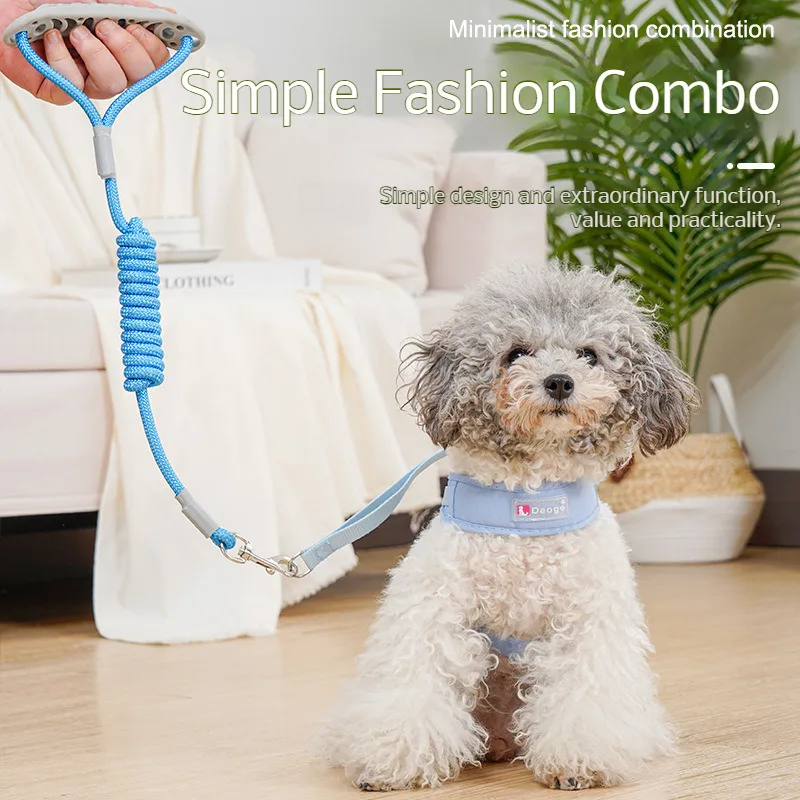 Chest Back Dog Vest Vest Dog Leash Bikini Small Dog Walking Leash Breathable Antislip Vest Leash Dog leash