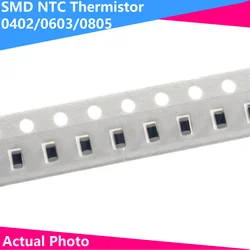 Resistores do termistor de NTC SMD, 3950, 0402, 0603, 0805, 10K, 15K, 22K, 33K, 47K, 50K, 100K, 1%, 10 PCes